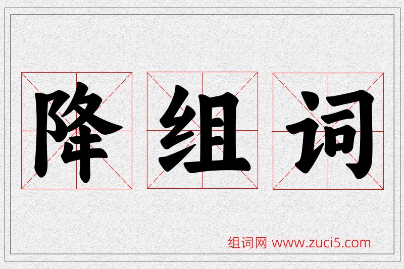 降字的组词