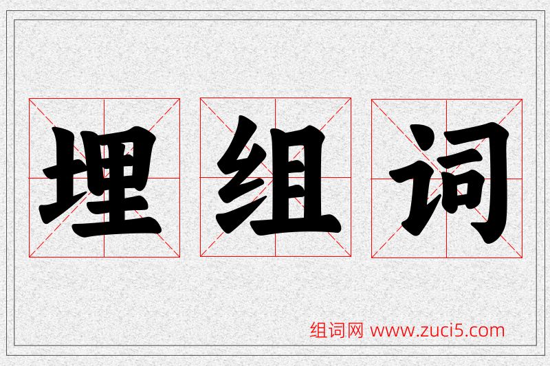 埋字的组词