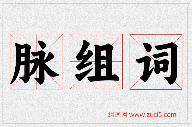 脉字的组词