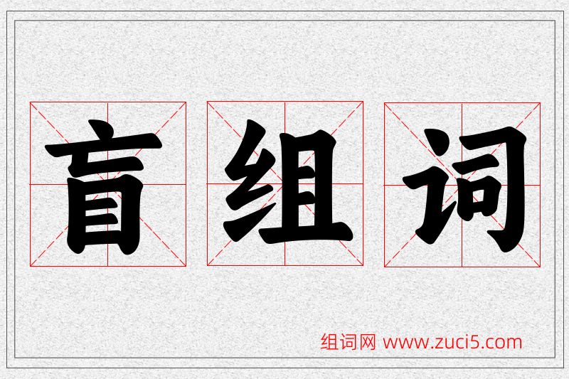 盲字的组词