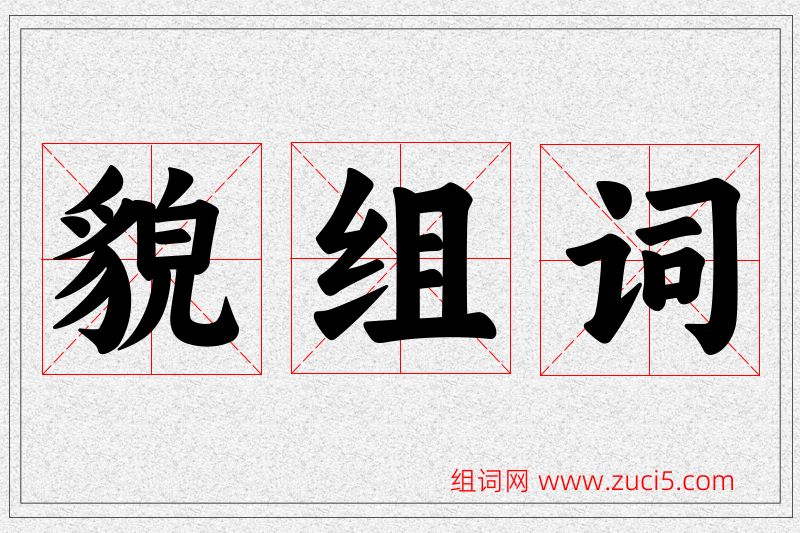 貌字的组词