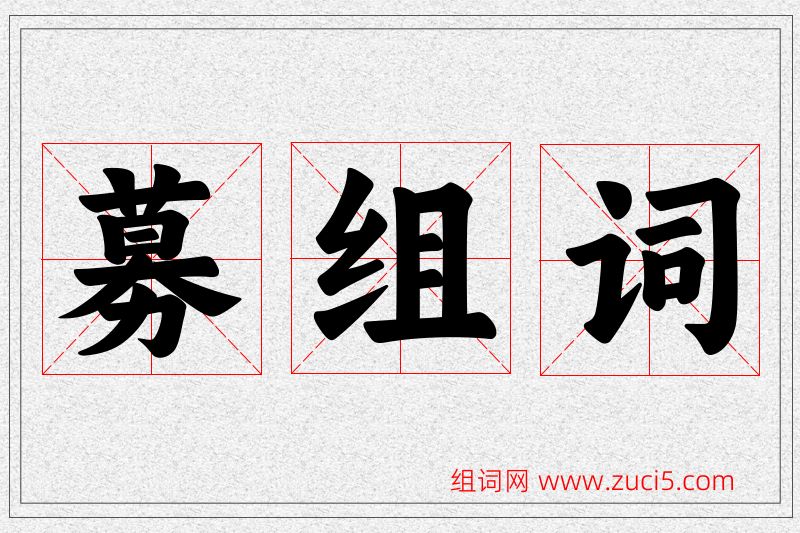募字的组词