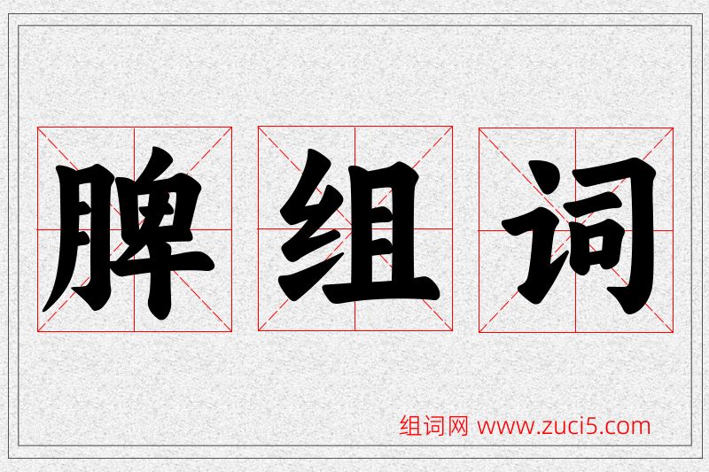 脾字的组词