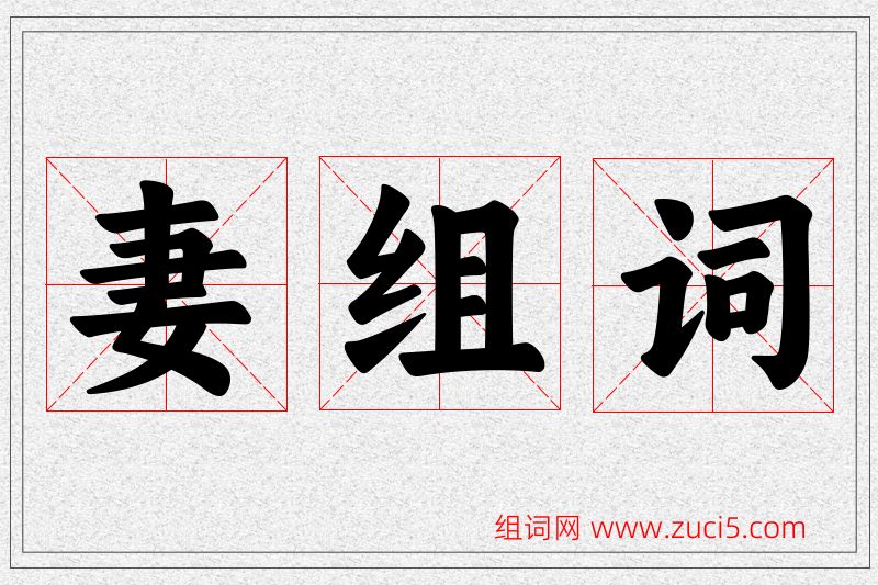 妻字的组词
