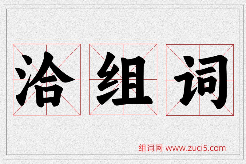 洽字的组词
