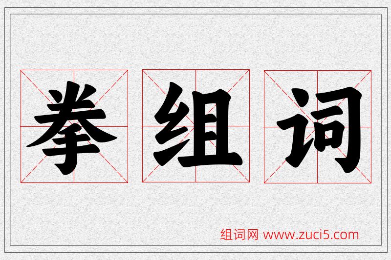拳字的组词
