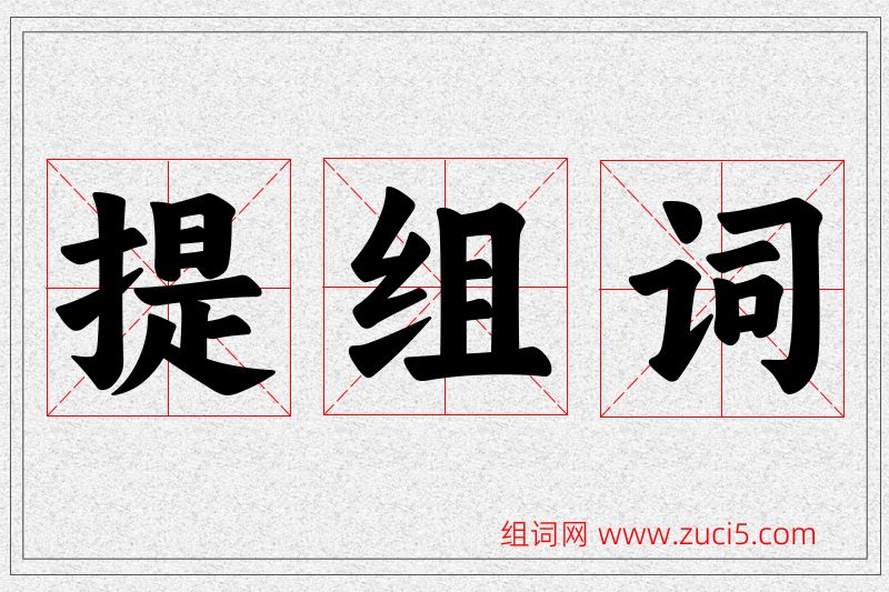 提字的组词