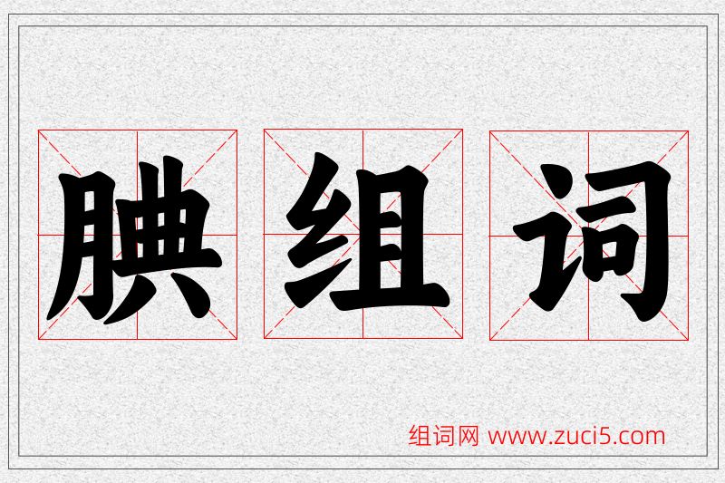 腆字的组词