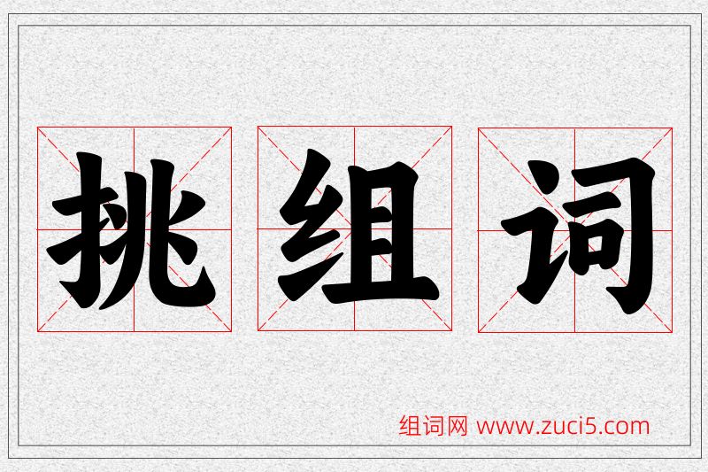 挑字的组词