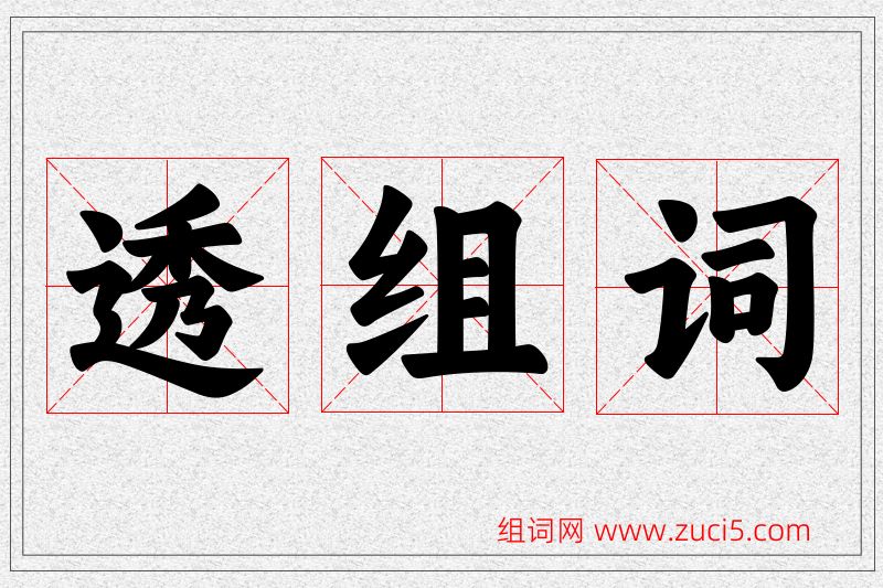 透字的组词