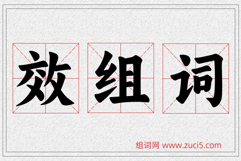 效字的组词