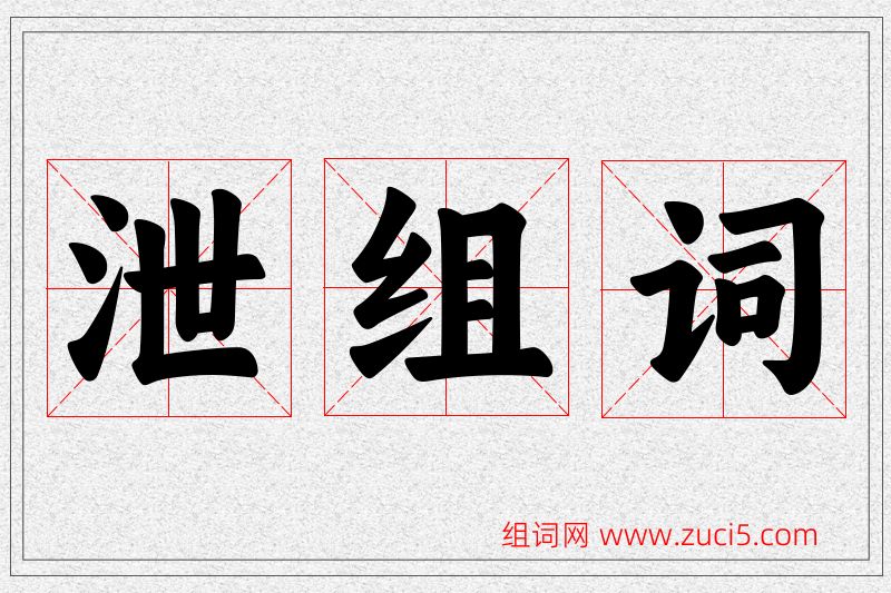 泄字的组词