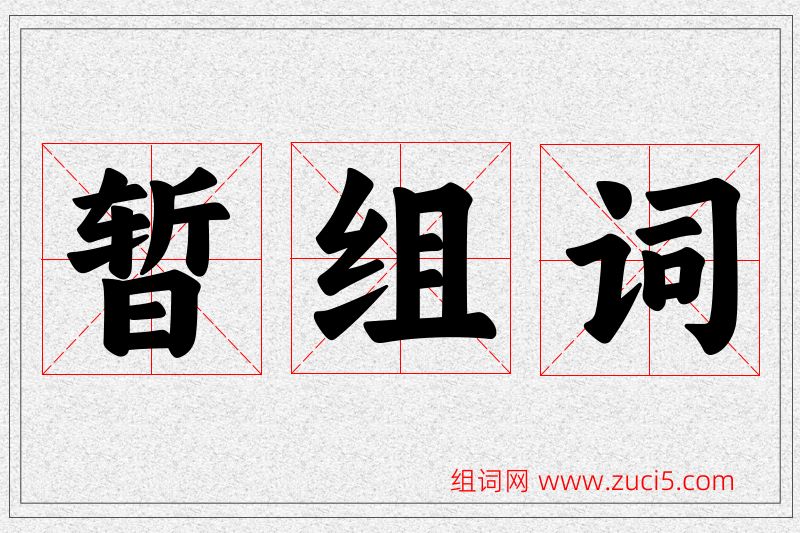 暂字的组词