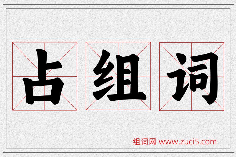 占字的组词