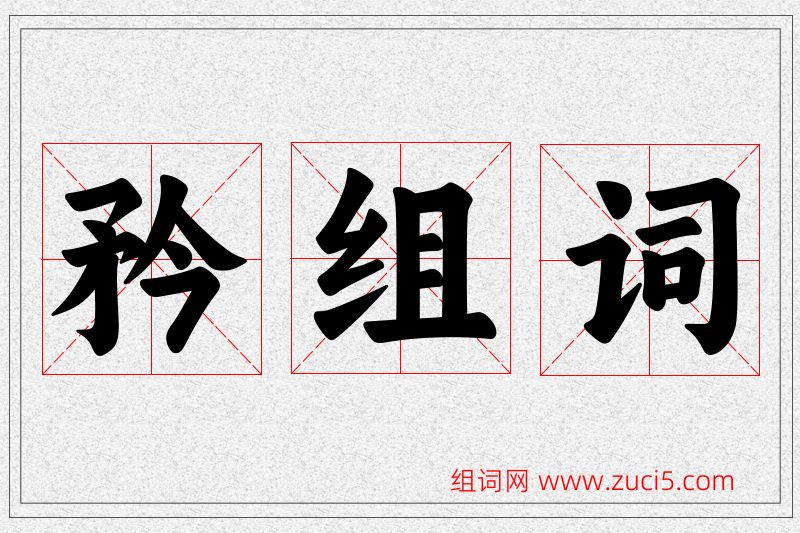 矜字的组词