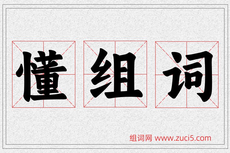 懂字的组词