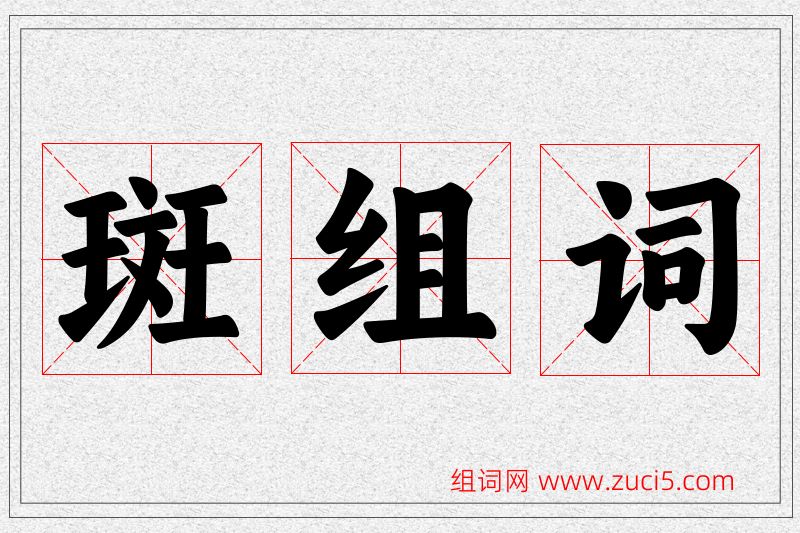 斑字的组词