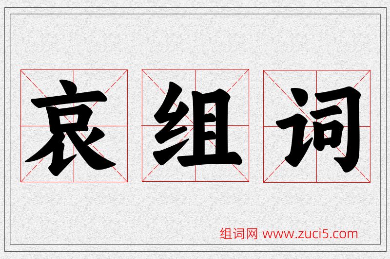 哀字的组词