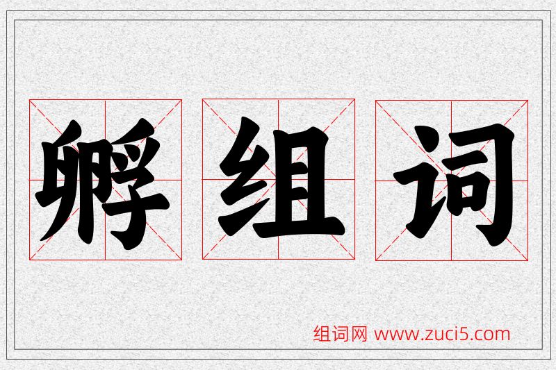 孵字的组词